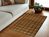 Modern Gabbeh Pamala Charcoal/Rust Wool Rug - 4'2'' x 5'11''