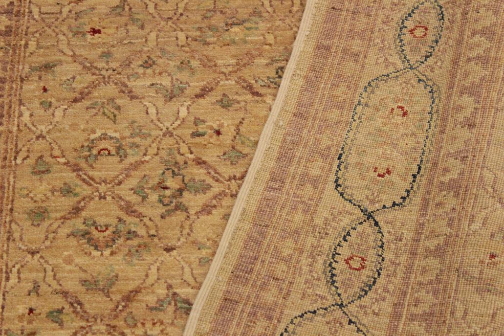 handmade Transitional Kafkaz Chobi Ziegler Lt. Tan Brown Hand Knotted RECTANGLE 100% WOOL area rug 4 x 6