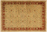 Classic Ziegler Fatima Tan Rust Hand-Knotted Wool Rug - 4'1'' x 5'9''