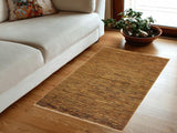 Bohemian Gabbeh Birdie Beige/Rust Wool Rug - 4'2'' x 5'9''