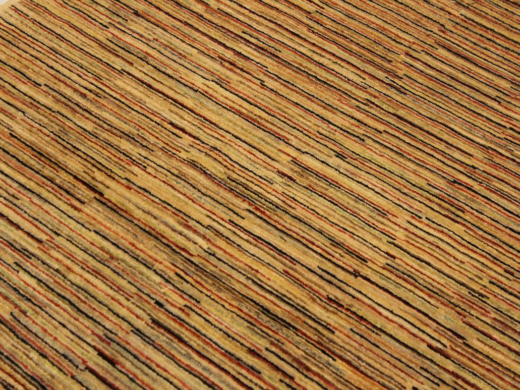 Bohemian Gabbeh Birdie Beige/Rust Wool Rug - 4'2'' x 5'9''