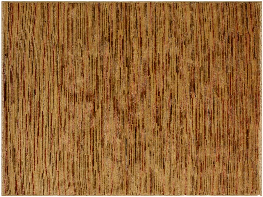 Boho Chic Gabbeh Rosalee Beige/Brown Wool Rug - 3'11'' x 5'3''