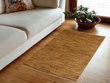 Boho Chic Gabbeh Rosalee Beige/Brown Wool Rug - 3'11'' x 5'3''