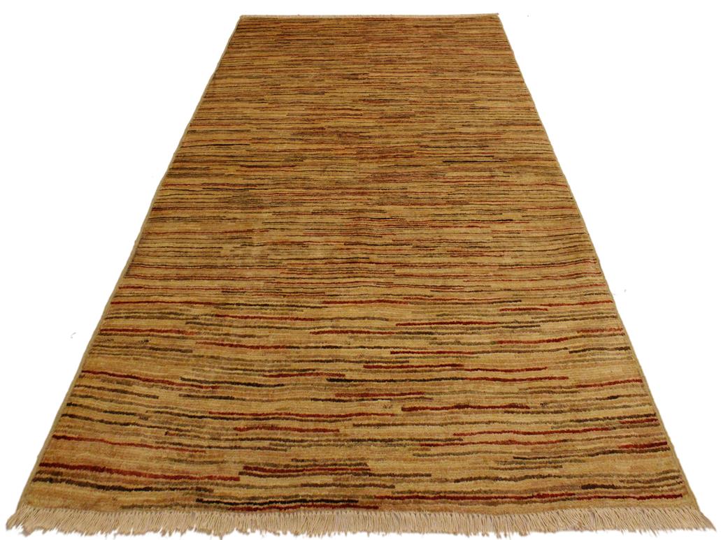 Boho Chic Gabbeh Rosalee Beige/Brown Wool Rug - 3'11'' x 5'3''
