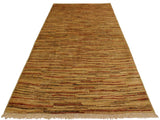 Boho Chic Gabbeh Rosalee Beige/Brown Wool Rug - 3'11'' x 5'3''