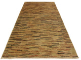 Shabby Chic Gabbeh Maurine Beige/Black Wool Rug - 3'9'' x 5'9''
