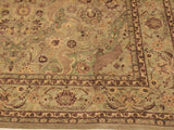 handmade Transitional Agra #2 Taupe Green Hand Knotted RECTANGLE 100% WOOL area rug 9x12