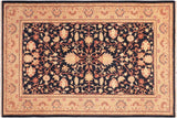 Classic Ziegler Marcela Blue Tan Hand-Knotted Wool Rug - 5'3'' x 7'4''