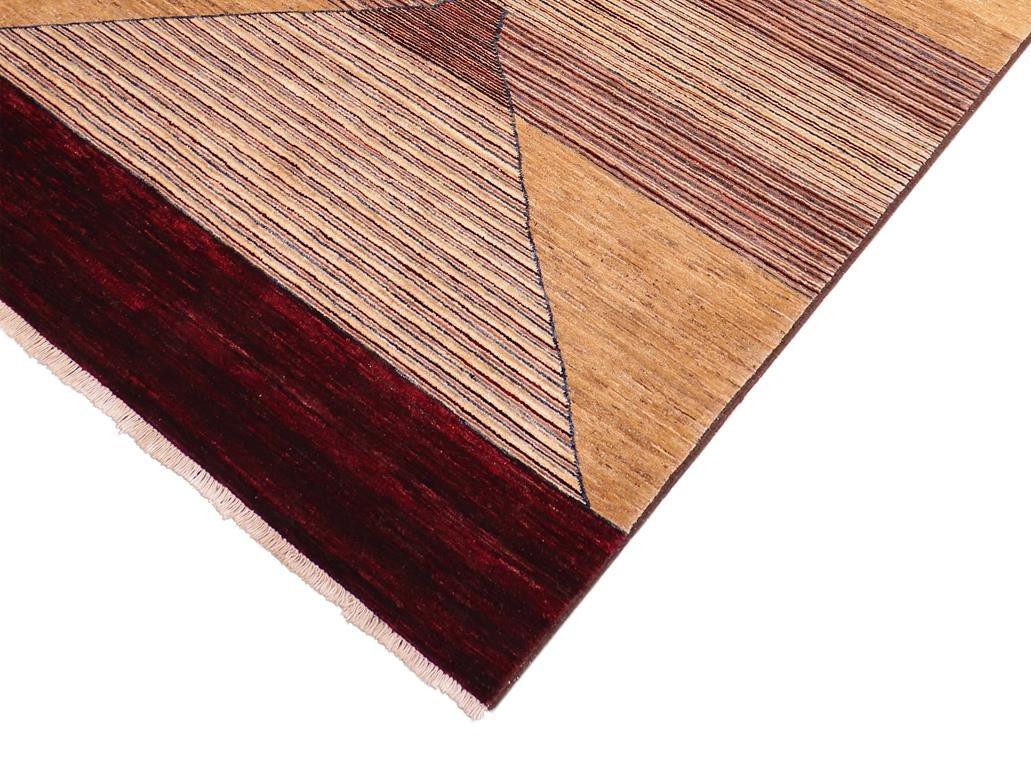 Bohemian Gabbeh Lelah Red/Brown Wool Rug - 4'11'' x 7'1''