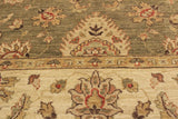 handmade Traditional Kafkaz Chobi Ziegler Lt. Green Ivory Hand Knotted RECTANGLE 100% WOOL area rug 5 x 7