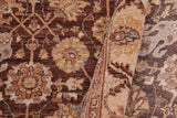 handmade Traditional Kafkaz Chobi Ziegler Brown Tan Hand Knotted RECTANGLE 100% WOOL area rug 5 x 7