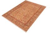 handmade Traditional Kafkaz Chobi Ziegler Tan Lt. Brown Hand Knotted RECTANGLE 100% WOOL area rug 5 x 7