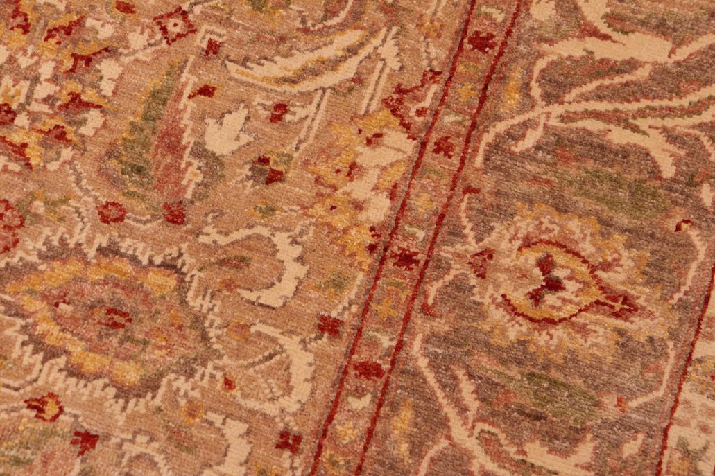 handmade Traditional Kafkaz Chobi Ziegler Tan Lt. Brown Hand Knotted RECTANGLE 100% WOOL area rug 5 x 7