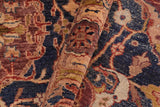handmade Traditional Kafkaz Chobi Ziegler Blue Gold Hand Knotted RECTANGLE 100% WOOL area rug 5 x 7