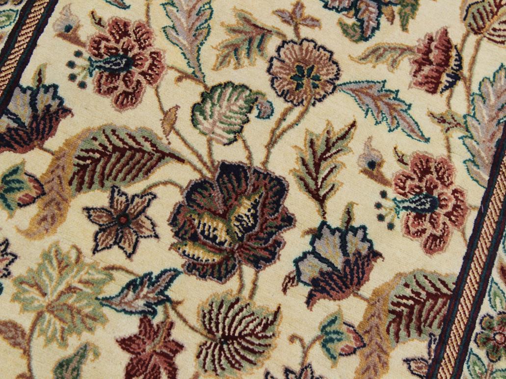 handmade Traditional Gulberg Beige Green Hand Knotted RUNNER 100% WOOL area rug 3x13