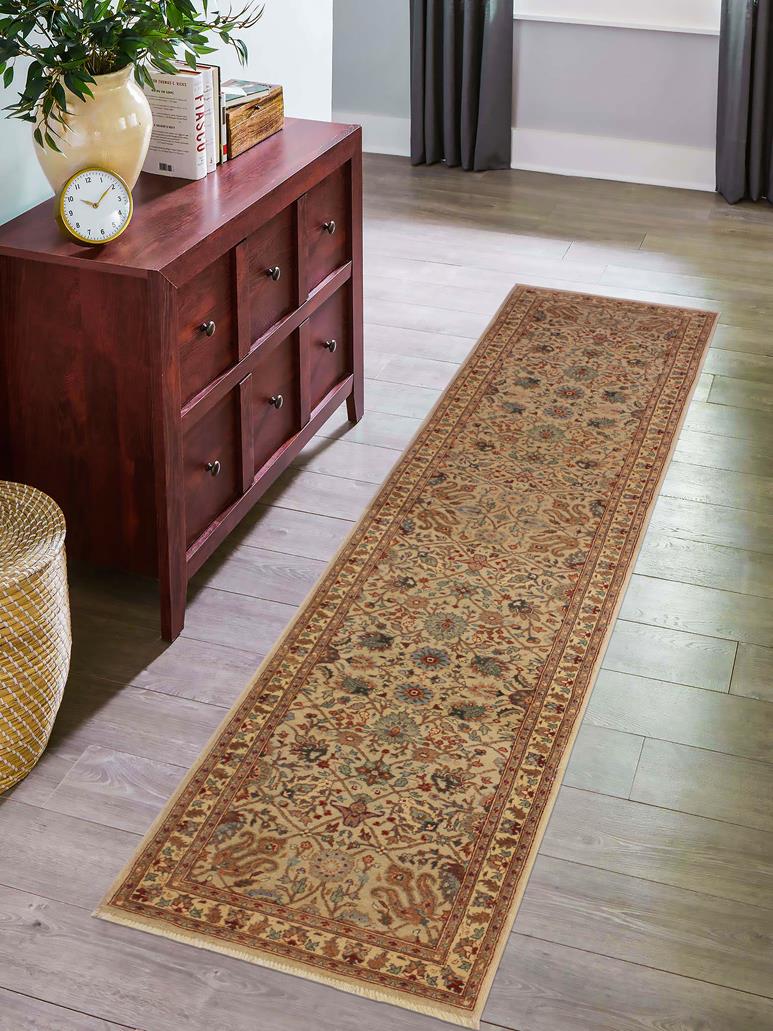 handmade Transitional  Lt. Gray Ivory Hand Knotted RUNNER 100% WOOL area rug 3x12