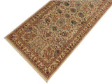 handmade Transitional  Lt. Gray Ivory Hand Knotted RUNNER 100% WOOL area rug 3x12