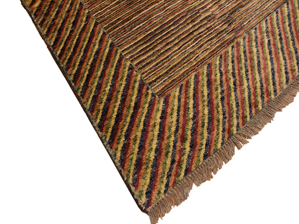 Contemporary Gabbeh Laquita Blue/Green Wool Rug - 3'1'' x 5'1''