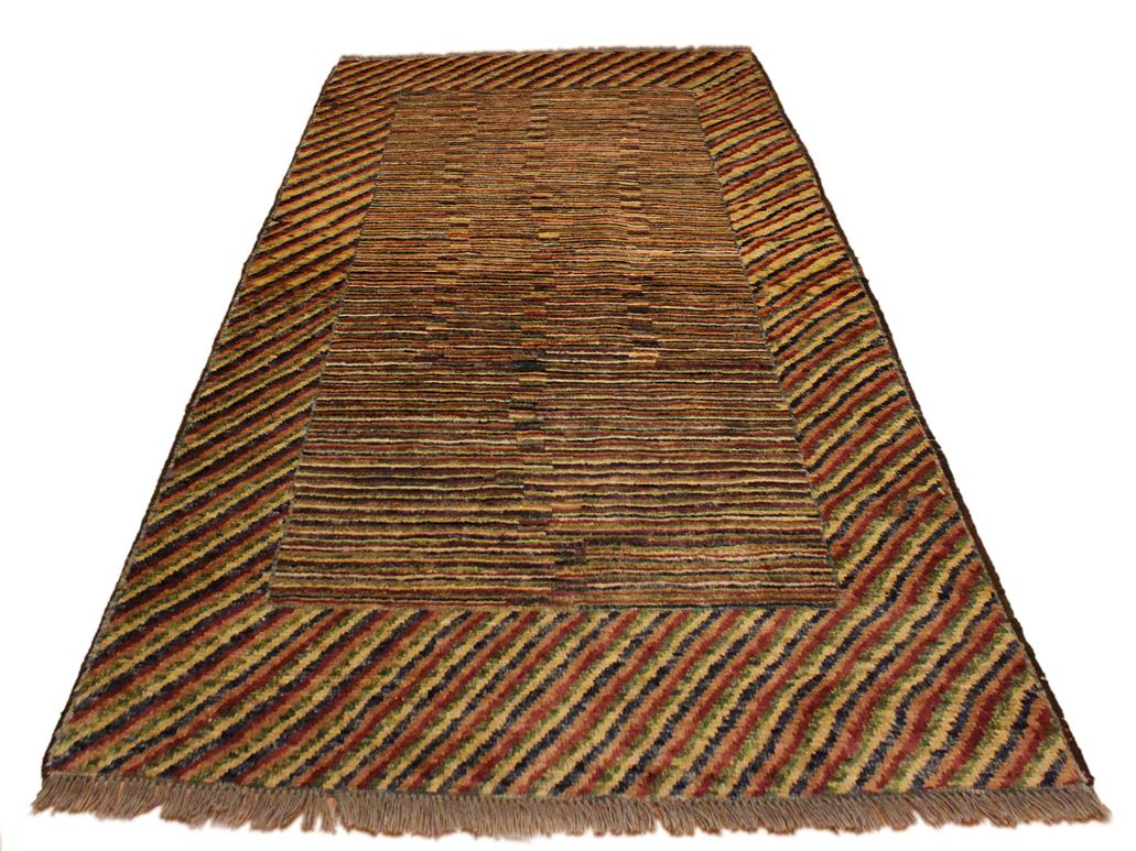 Contemporary Gabbeh Laquita Blue/Green Wool Rug - 3'1'' x 5'1''