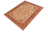 handmade Traditional Kafkaz Chobi Ziegler Ivory Red Hand Knotted RECTANGLE 100% WOOL area rug 3 x 5