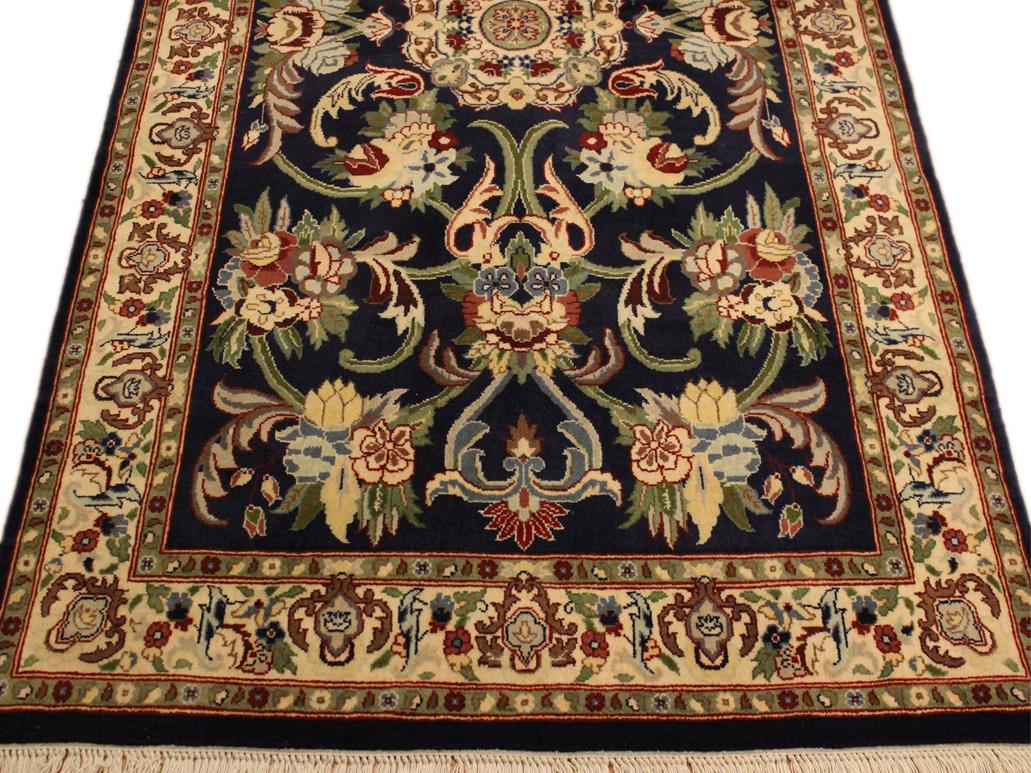 handmade Traditional Anarlaki Blue Beige Hand Knotted RECTANGLE 100% WOOL area rug 3x5