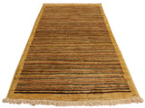 Boho Chic Gabbeh Jovita Beige/Rust Wool Rug - 3'0'' x 4'9''