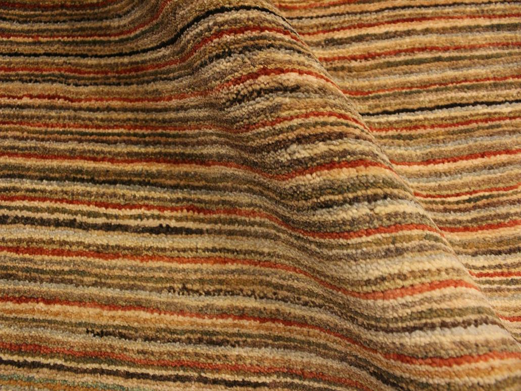 Contemporary Gabbeh Nereida Beige/Rust Wool Rug - 3'1'' x 5'1''