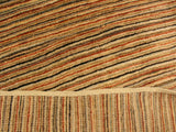 Contemporary Gabbeh Nereida Beige/Rust Wool Rug - 3'1'' x 5'1''