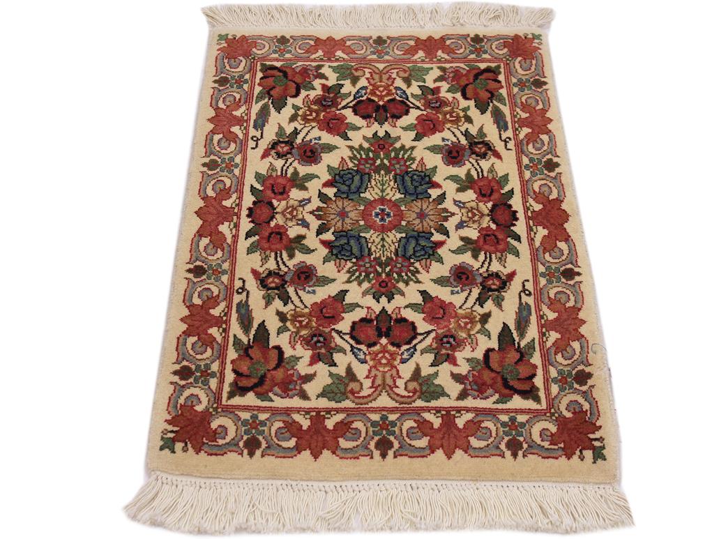 handmade Traditional Abusson Beige Green Hand Knotted RECTANGLE 100% WOOL area rug 2x2