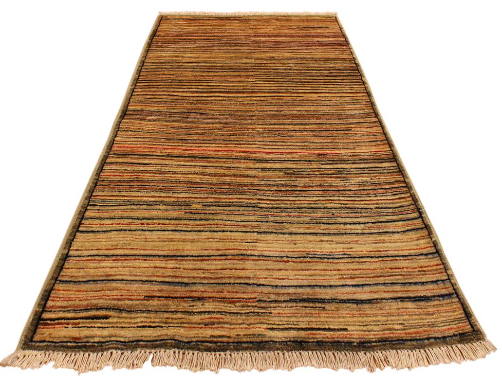 Shabby Chic Gabbeh Lida Beige/Brown Wool Rug - 2'10'' x 4'9''