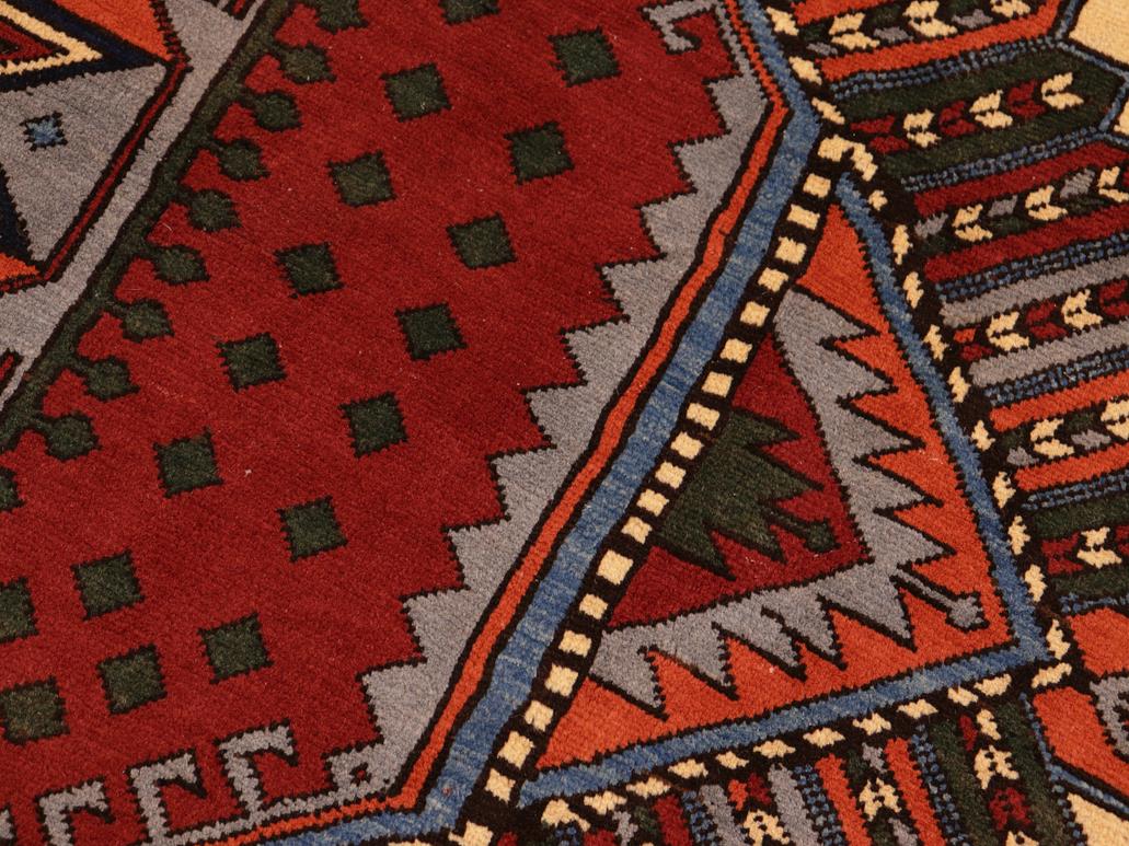 handmade Geometric Kargahi Beige Rust Hand Knotted RECTANGLE 100% WOOL area rug 10x13