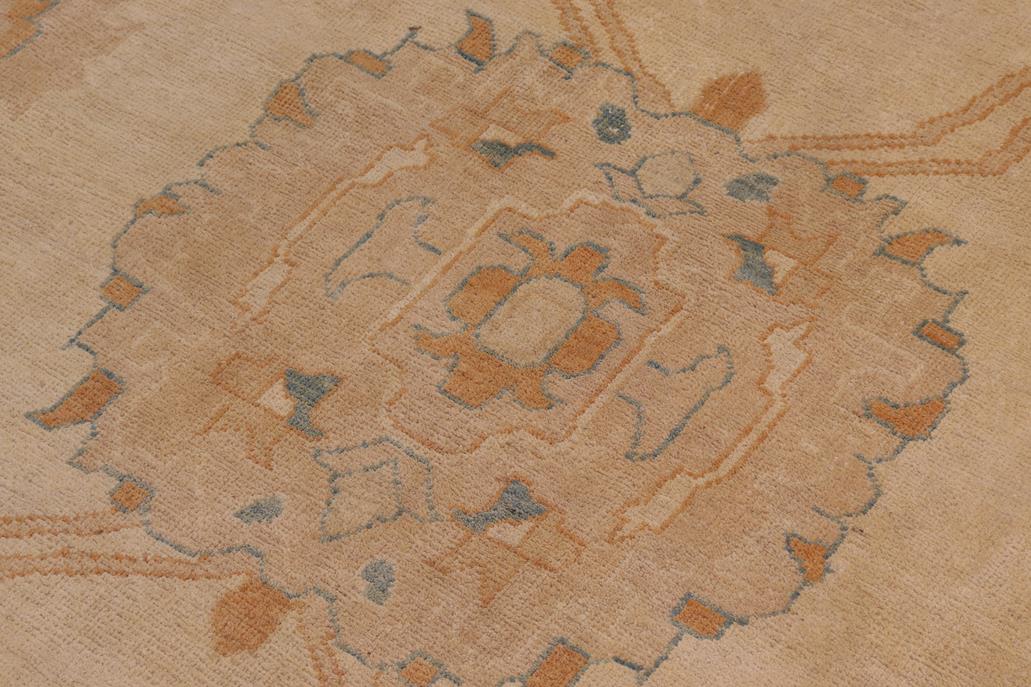 handmade Traditional Kafkaz Chobi Ziegler Tan Rust Hand Knotted RECTANGLE 100% WOOL area rug 13 x 18