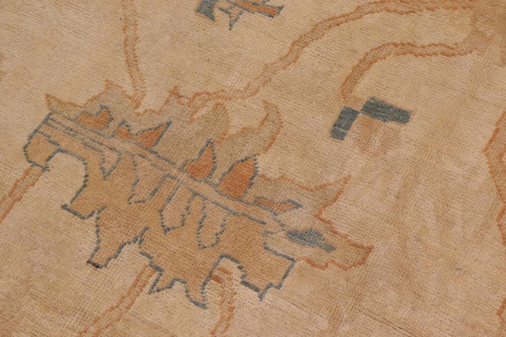 handmade Traditional Kafkaz Chobi Ziegler Tan Rust Hand Knotted RECTANGLE 100% WOOL area rug 13 x 18
