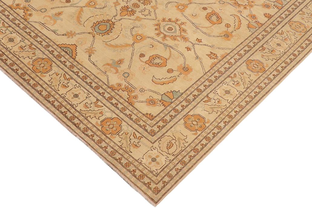 handmade Transitional Kafkaz Chobi Ziegler Tan Orange Hand Knotted RECTANGLE 100% WOOL area rug 10 x 15