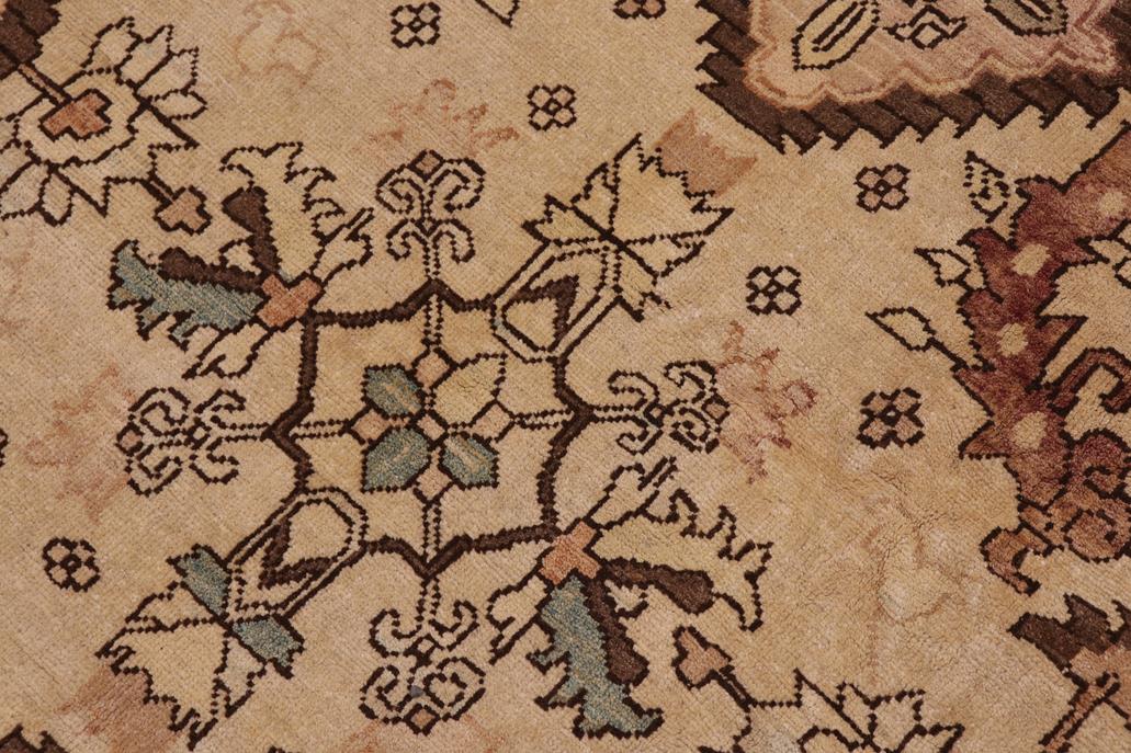 handmade Transitional Kafkaz Chobi Ziegler Lt. Tan Brown Hand Knotted RECTANGLE 100% WOOL area rug 14 x 18