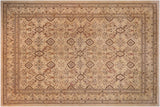 handmade Transitional Kafkaz Chobi Ziegler Lt. Tan Brown Hand Knotted RECTANGLE 100% WOOL area rug 14 x 18