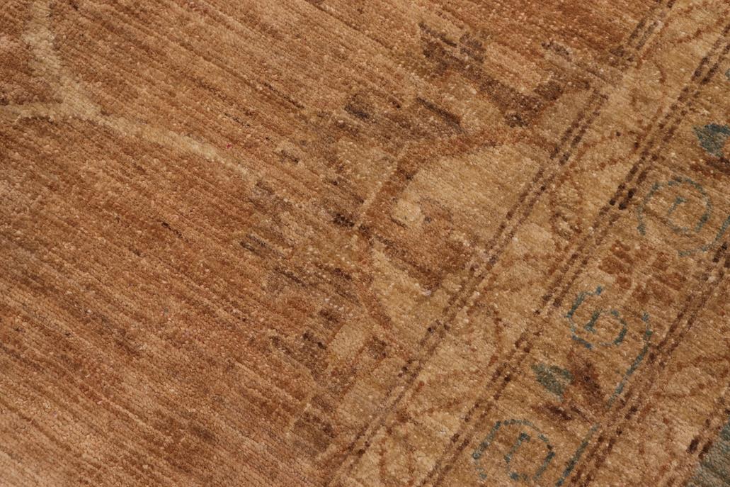 handmade Traditional Kafkaz Chobi Ziegler Rust Teal Blue Hand Knotted RECTANGLE 100% WOOL area rug 13 x 19