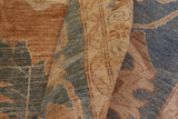 handmade Traditional Kafkaz Chobi Ziegler Rust Teal Blue Hand Knotted RECTANGLE 100% WOOL area rug 13 x 19