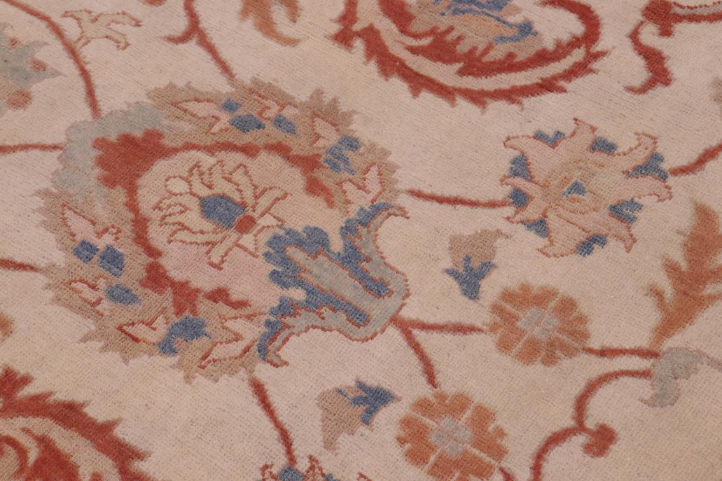 handmade Traditional Kafkaz Chobi Ziegler Ivory Rose Hand Knotted RECTANGLE 100% WOOL area rug 13 x 17