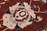 handmade Traditional Kafkaz Chobi Ziegler Brown Lt. Blue Hand Knotted RECTANGLE 100% WOOL area rug 12 x 18