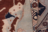 handmade Traditional Kafkaz Chobi Ziegler Brown Lt. Blue Hand Knotted RECTANGLE 100% WOOL area rug 12 x 18