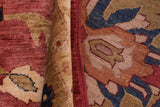handmade Traditional Kafkaz Chobi Ziegler Rust Olive Green Hand Knotted RECTANGLE 100% WOOL area rug 12 x 18