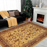 handmade Traditional Kafkaz Chobi Ziegler Gold Red Hand Knotted RECTANGLE 100% WOOL area rug 13 x 17