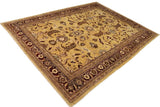 handmade Traditional Kafkaz Chobi Ziegler Gold Red Hand Knotted RECTANGLE 100% WOOL area rug 13 x 17
