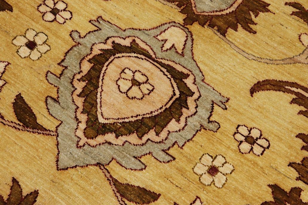 handmade Traditional Kafkaz Chobi Ziegler Gold Red Hand Knotted RECTANGLE 100% WOOL area rug 13 x 17