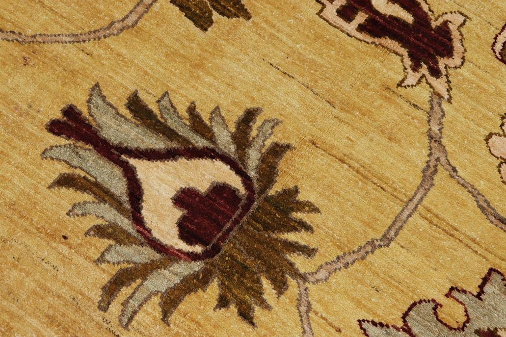 handmade Traditional Kafkaz Chobi Ziegler Gold Red Hand Knotted RECTANGLE 100% WOOL area rug 13 x 17