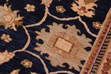 handmade Traditional Kafkaz Chobi Ziegler Blue Rust Hand Knotted RECTANGLE 100% WOOL area rug 13 x 16