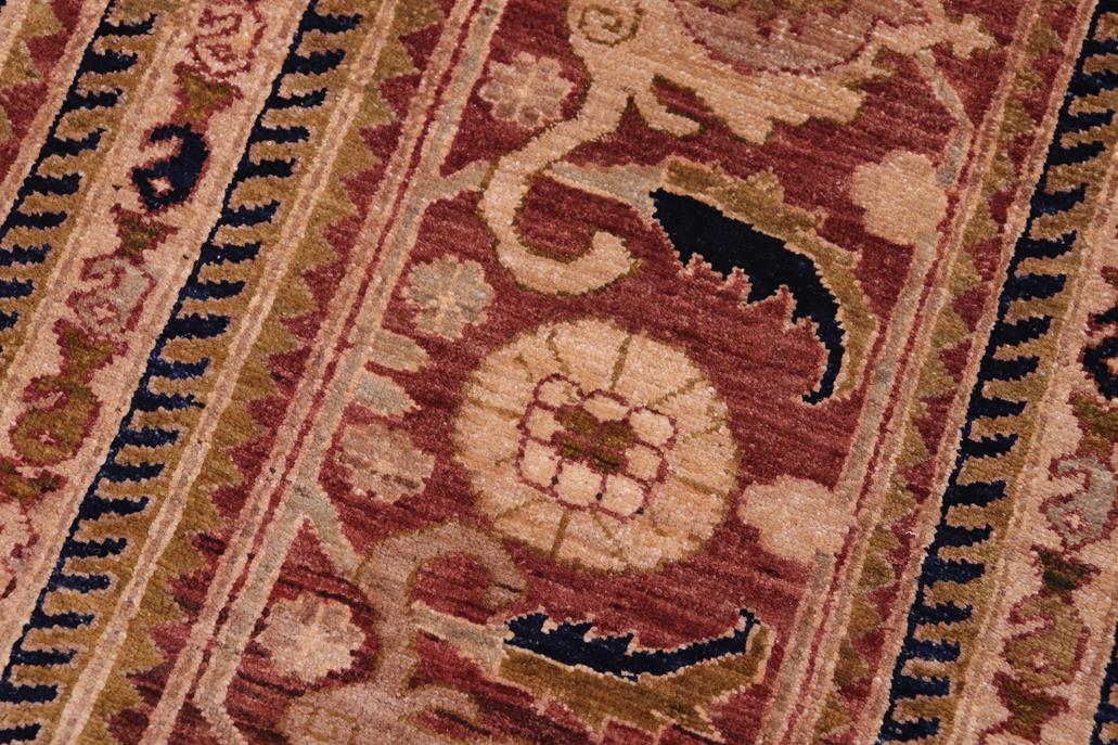handmade Traditional Kafkaz Chobi Ziegler Blue Rust Hand Knotted RECTANGLE 100% WOOL area rug 13 x 16