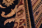 handmade Traditional Kafkaz Chobi Ziegler Blue Rust Hand Knotted RECTANGLE 100% WOOL area rug 13 x 16