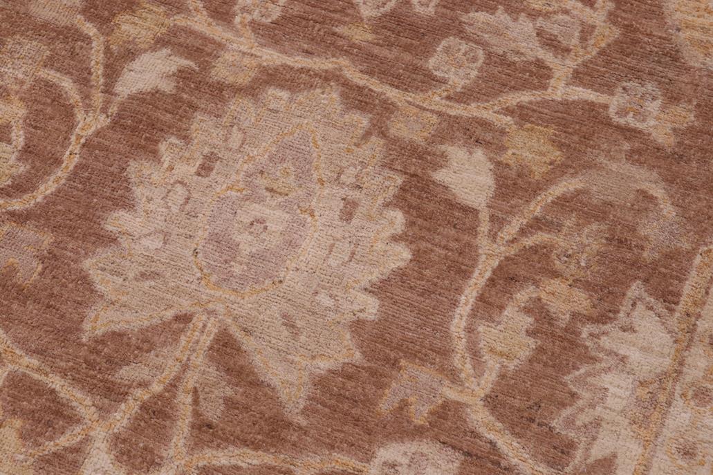 handmade Traditional Kafkaz Chobi Ziegler Brown Tan Hand Knotted RECTANGLE 100% WOOL area rug 12 x 18